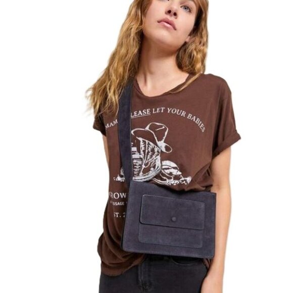 Urban Outfitters Ebba suede Satchel bag purse, adjustable strap - Picture 1 of 16